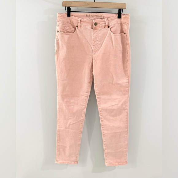 Soft Surroundings Ultimate Straight Leg Jeans Pink Size Small - Picture 2 of 6